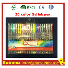 20 Farben Gel Ink Pen in PVC-Tasche Verpackung